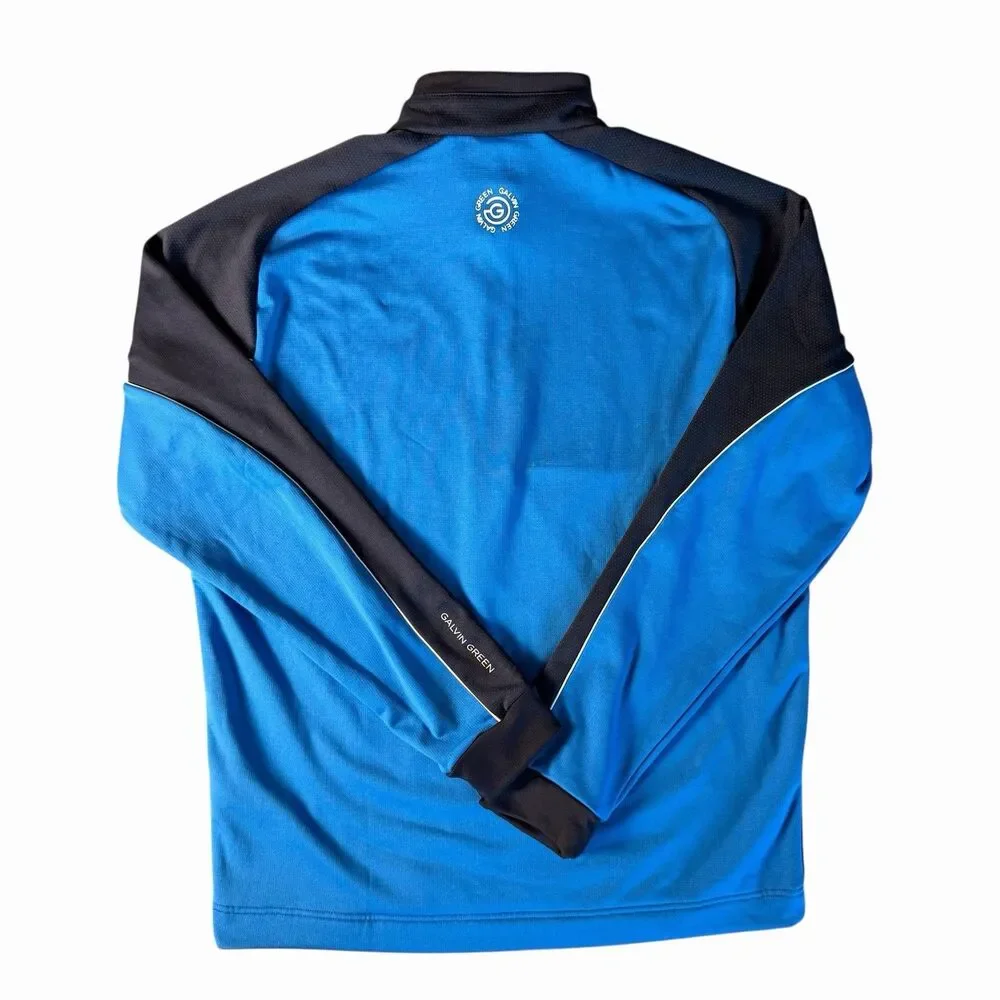 Galvin Green Pullover Jacket Mens XL Blue 1/4 Zip Golf Performance Stretch